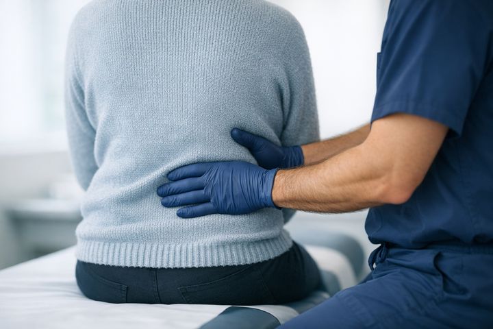 Epidural steroid injection illustration showing medication delivered to the spinal epidural space