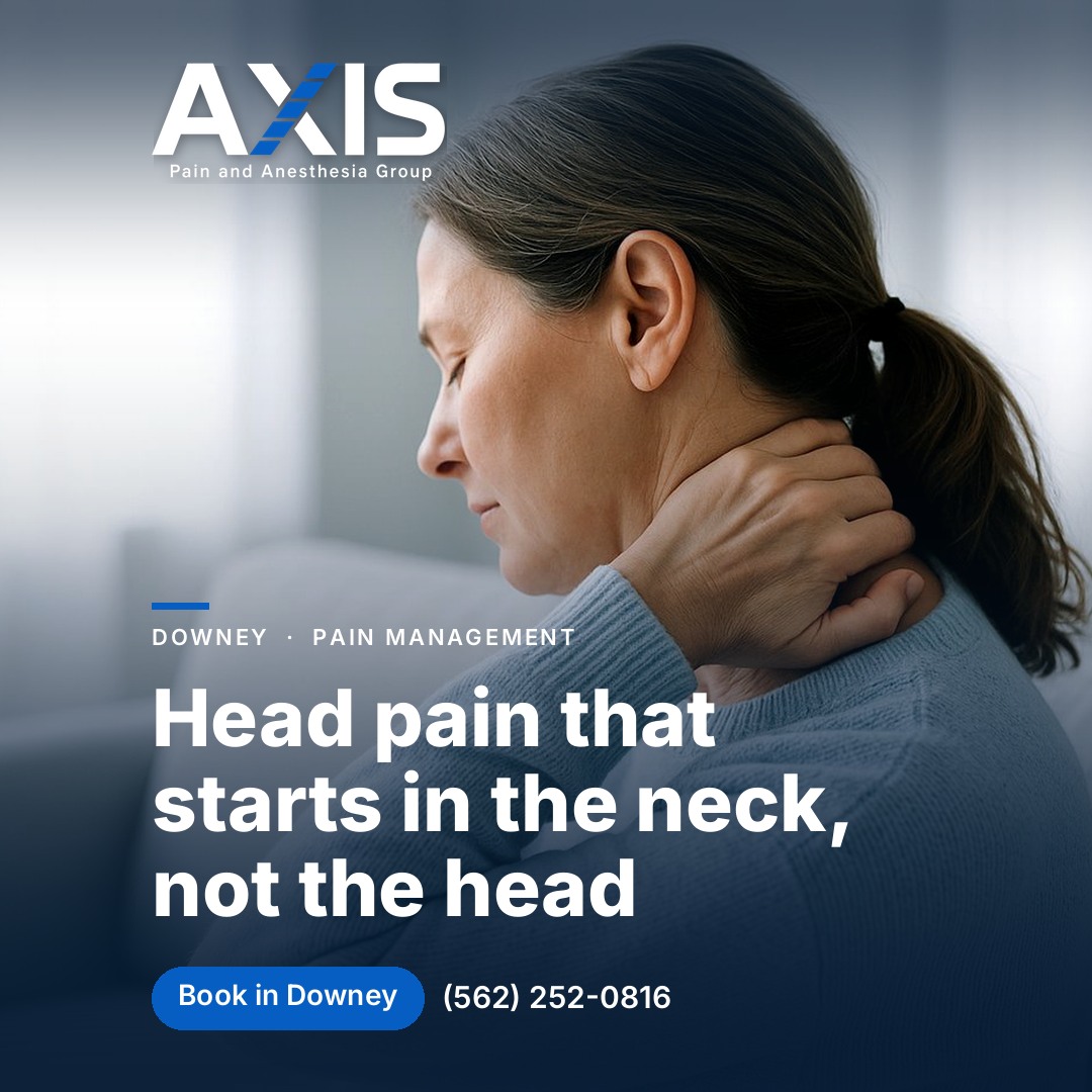 Head pain that starts in the neck, not the head