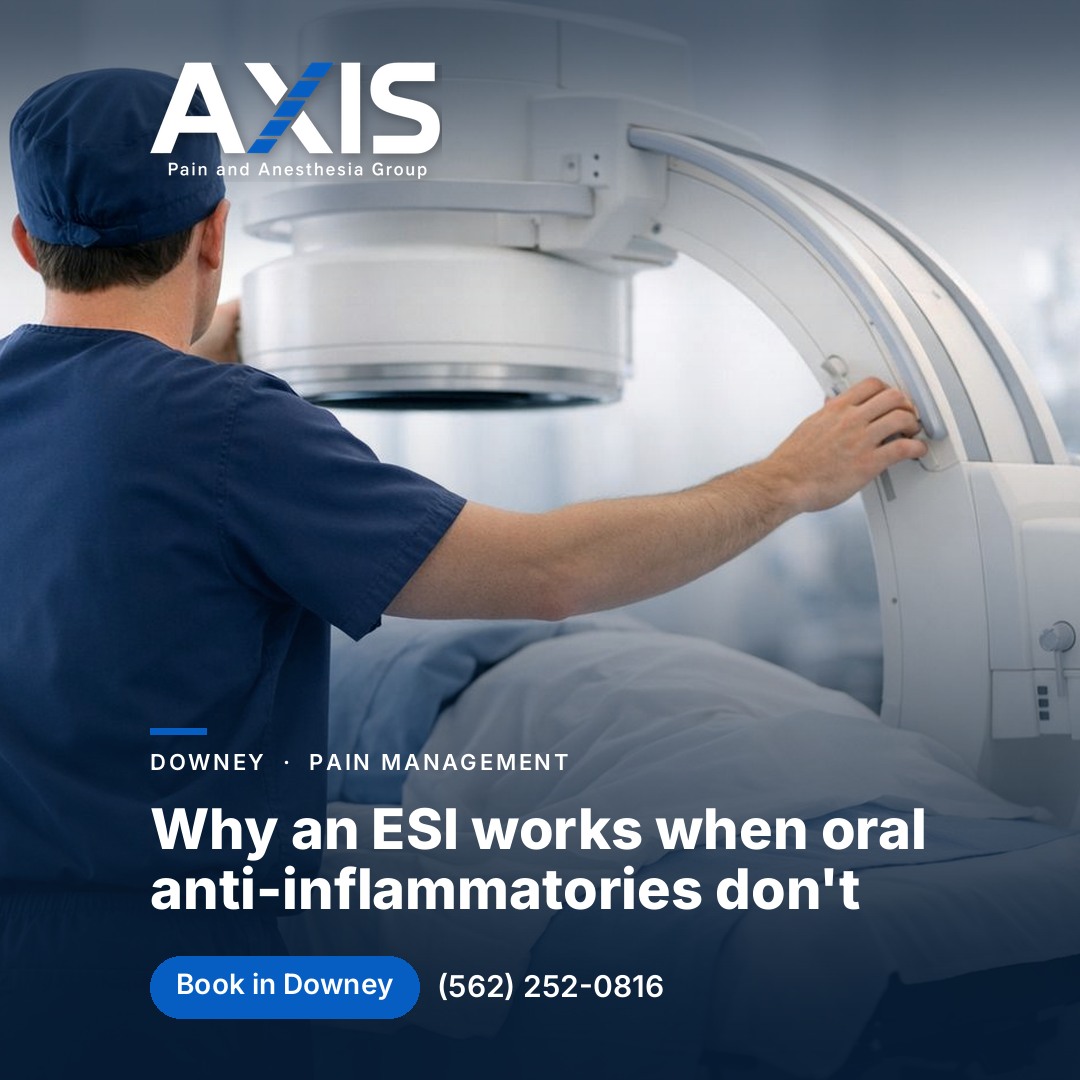 Why an ESI works when oral anti-inflammatories don't
