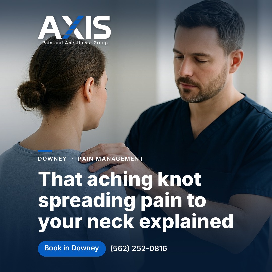 That aching knot spreading pain to your neck explained